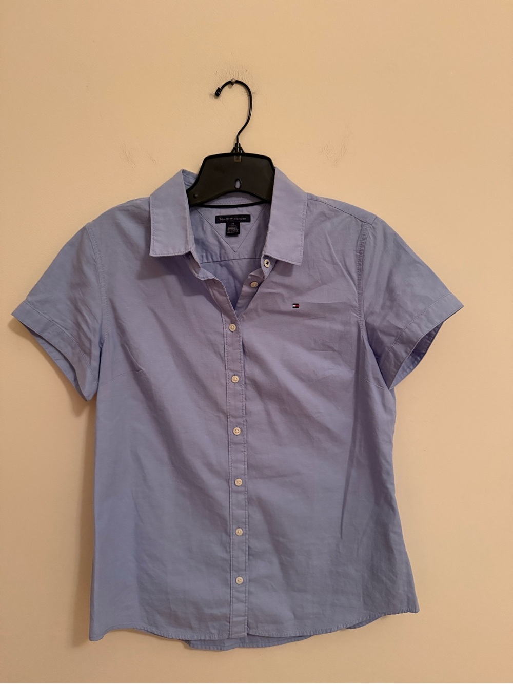Tommy Hilfiger Light Blue Short Sleeve Button-Down Shirt
